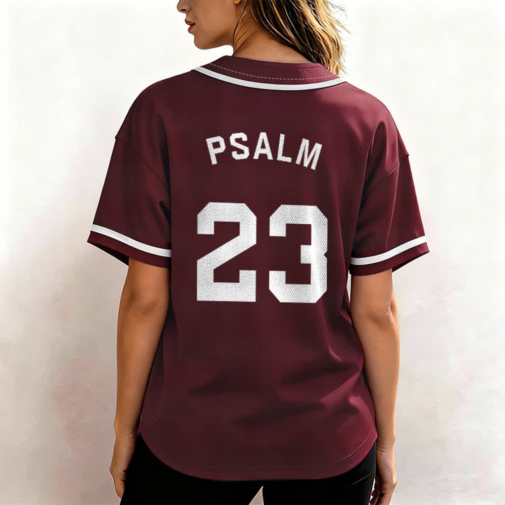 Christianartworkshop Retro Sport Style Psalm 23 Unisex Baseball Jersey - image 34