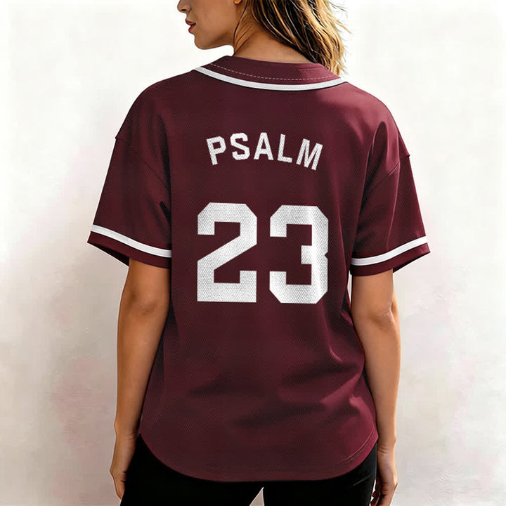 Christianartworkshop Retro Sport Style Psalm 23 Unisex Baseball Jersey - image 34