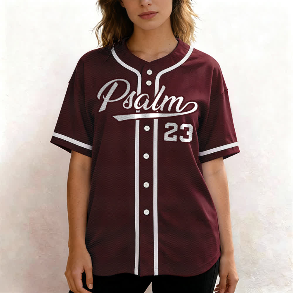 Christianartworkshop Retro Sport Style Psalm 23 Unisex Baseball Jersey - image 33