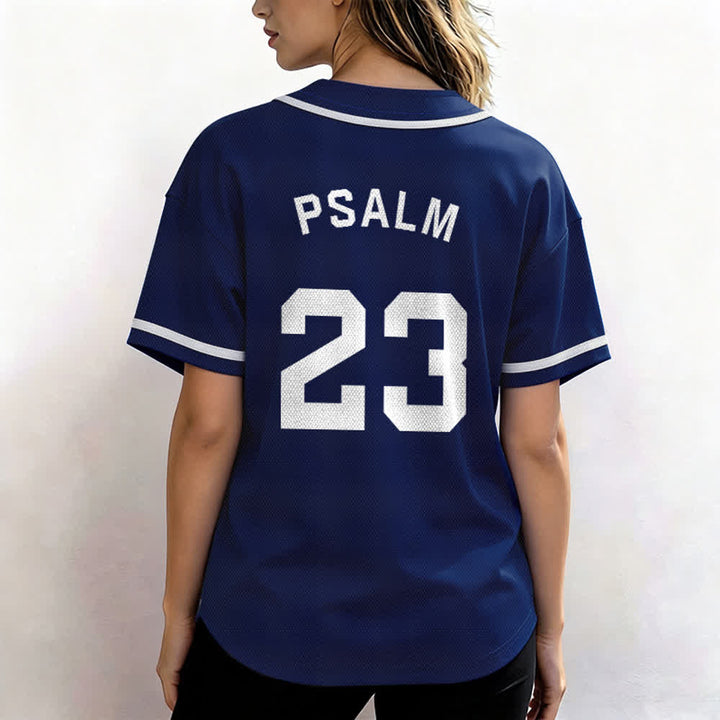 Christianartworkshop Retro Sport Style Psalm 23 Unisex Baseball Jersey - image 6