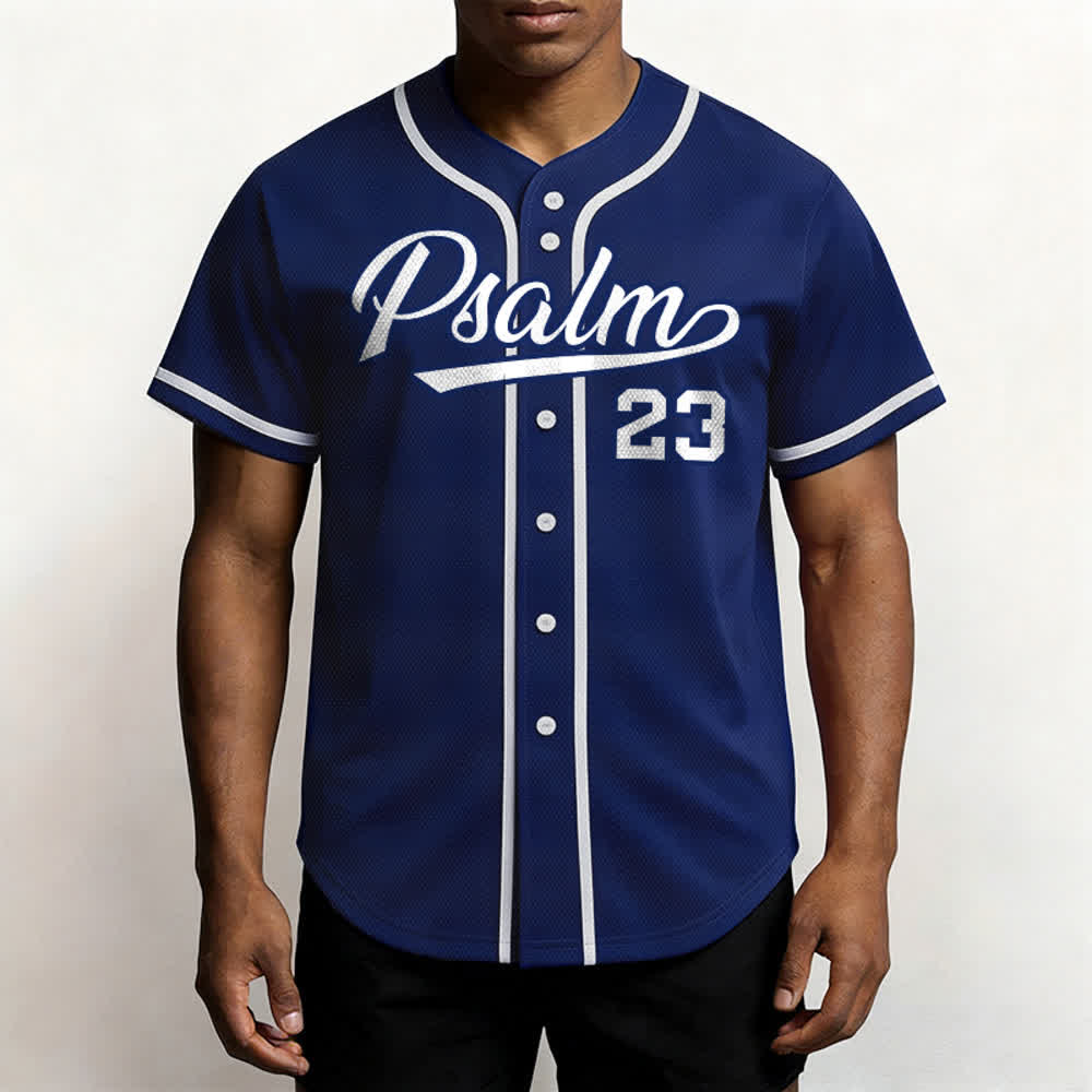 Christianartworkshop Retro Sport Style Psalm 23 Unisex Baseball Jersey - image 3