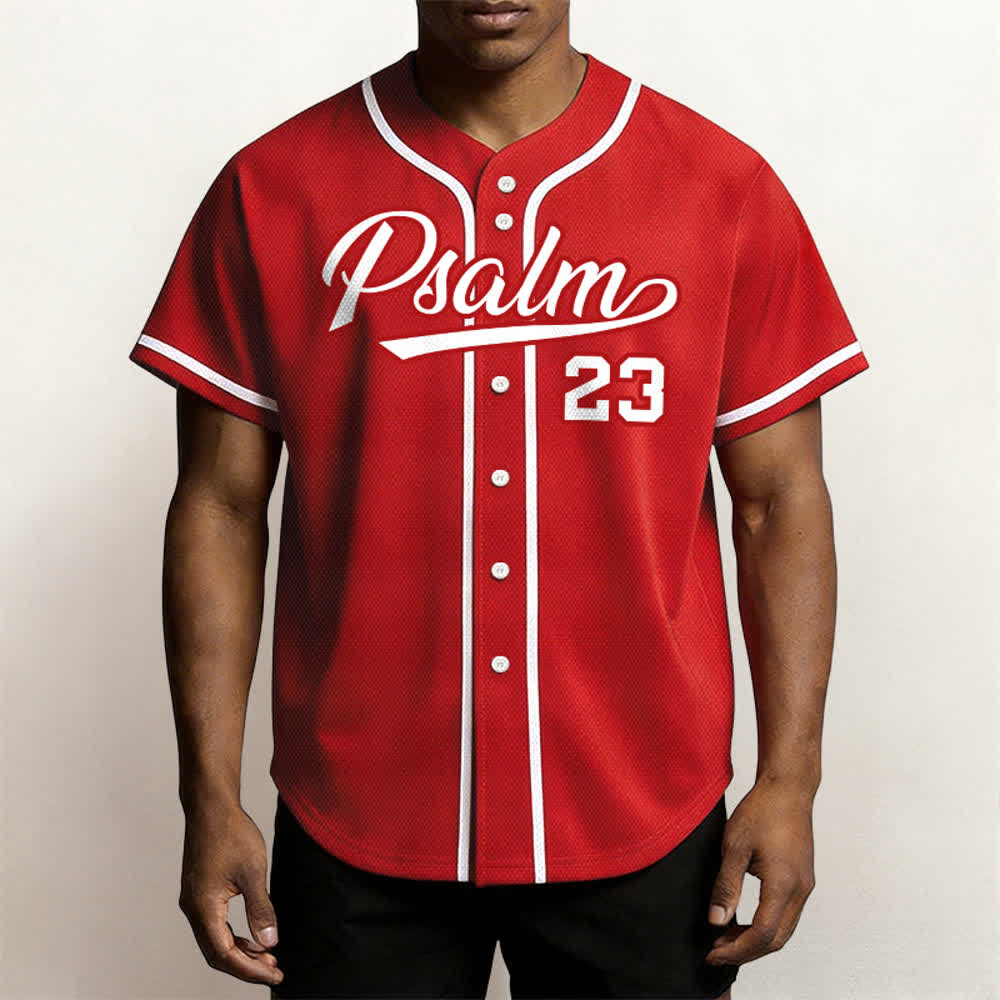 Christianartworkshop Retro Sport Style Psalm 23 Unisex Baseball Jersey - image 24