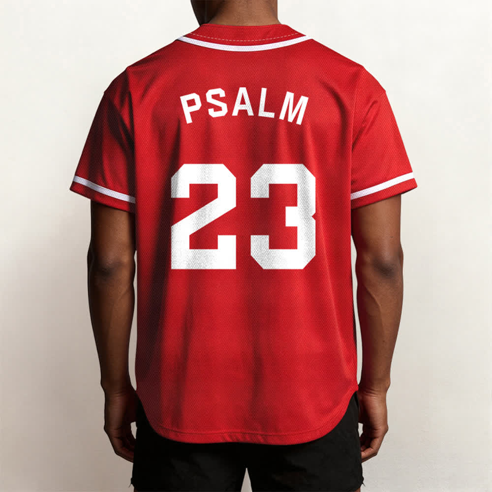 Christianartworkshop Retro Sport Style Psalm 23 Unisex Baseball Jersey - image 25