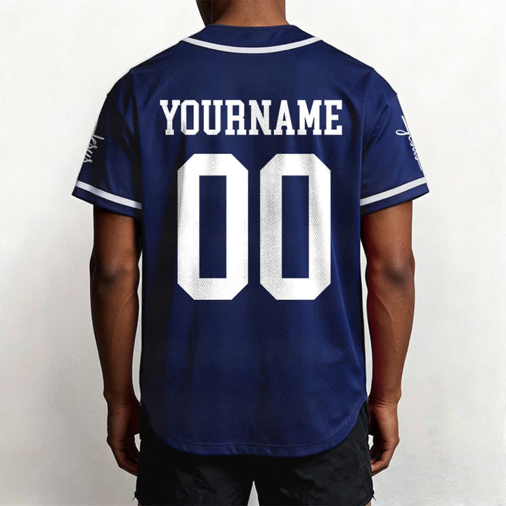 Christianartworkshop Bold Team Jesus Custom Name Number Unisex Custom Baseball Jersey - image 7