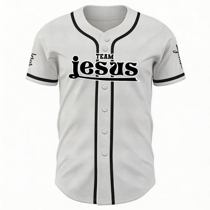 Christianartworkshop Bold Team Jesus Custom Name Number Unisex Custom Baseball Jersey - image 10