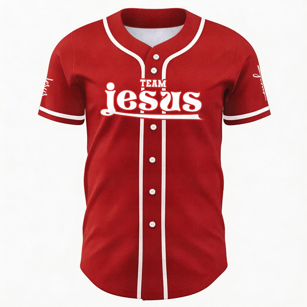 Christianartworkshop Bold Team Jesus Custom Name Number Unisex Custom Baseball Jersey - image 26