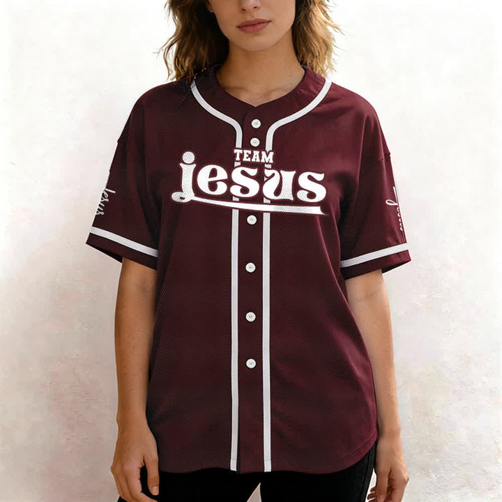 Christianartworkshop Bold Team Jesus Custom Name Number Unisex Custom Baseball Jersey - image 36