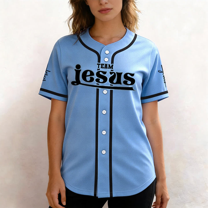 Christianartworkshop Bold Team Jesus Custom Name Number Unisex Custom Baseball Jersey - image 44