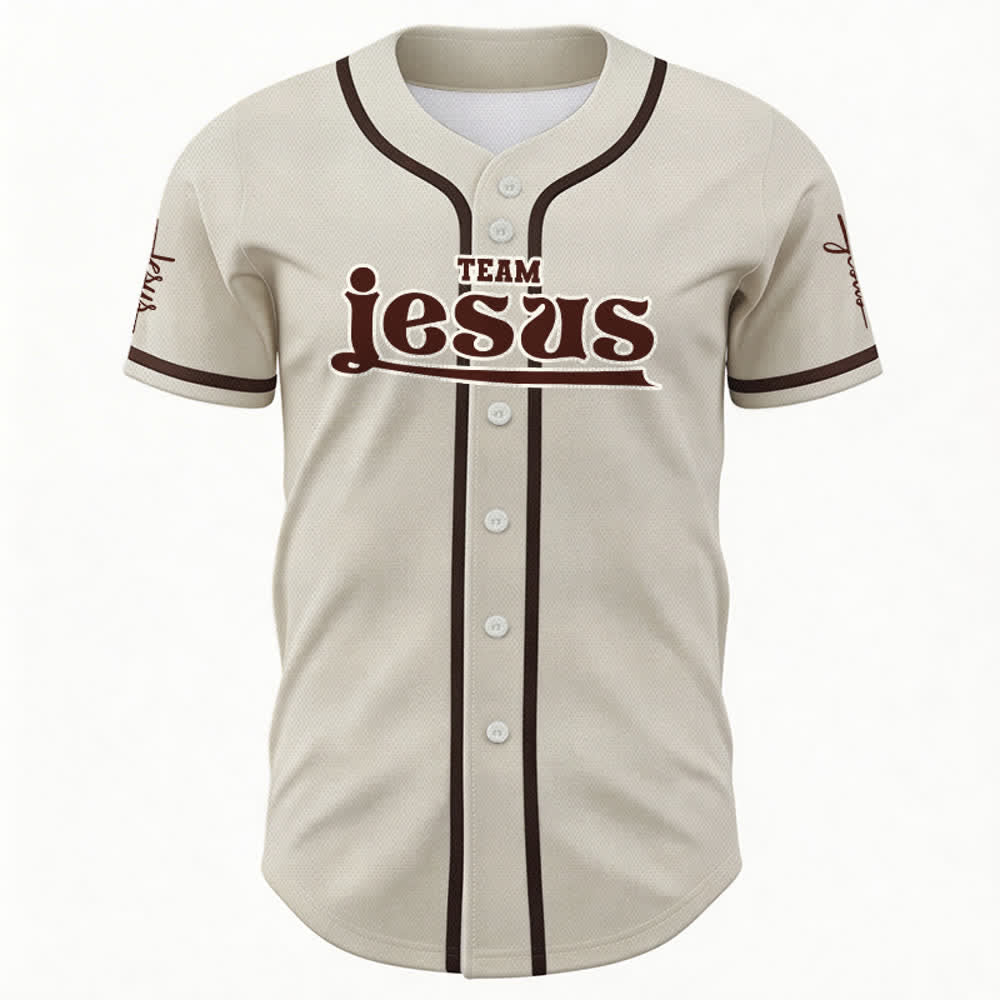 Christianartworkshop Bold Team Jesus Custom Name Number Unisex Custom Baseball Jersey - image 58