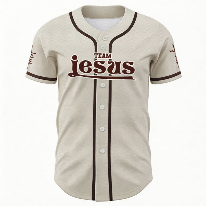 Christianartworkshop Bold Team Jesus Custom Name Number Unisex Custom Baseball Jersey - image 58