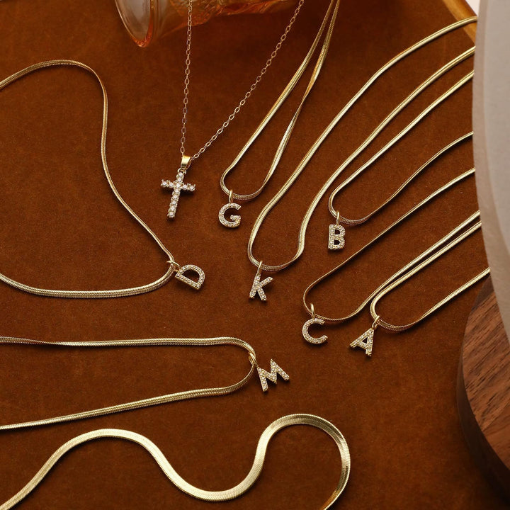 Christianartworkshop Sparkle Crystal Layered Initial Cross Necklace: Token of Personal Heavenly Grace - image 1