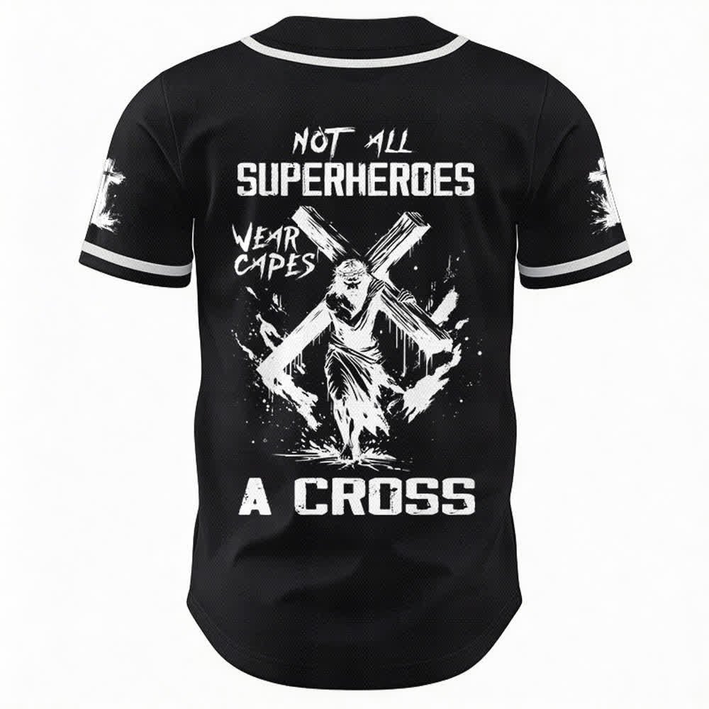 Christianartworkshop Not All Superheroes Wear Capes A Cross Unisex Baseball Jersey - image 8