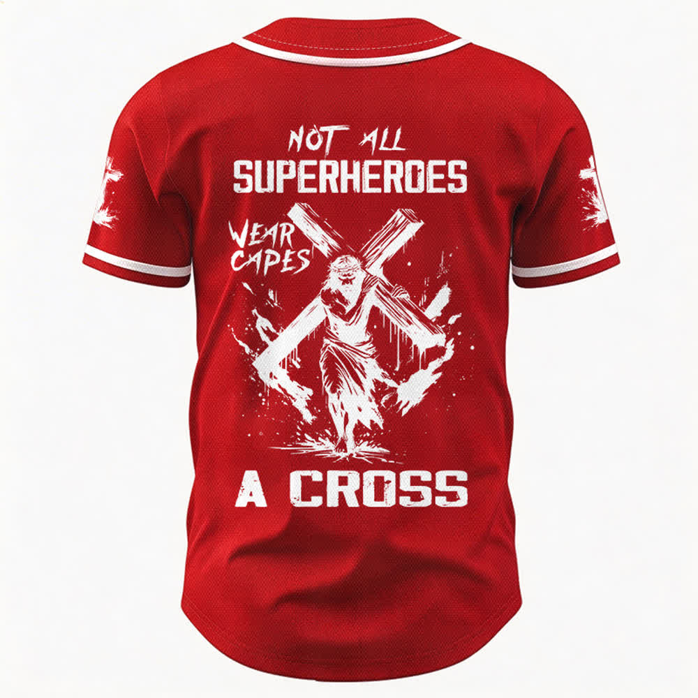 Christianartworkshop Not All Superheroes Wear Capes A Cross Unisex Baseball Jersey - image 15