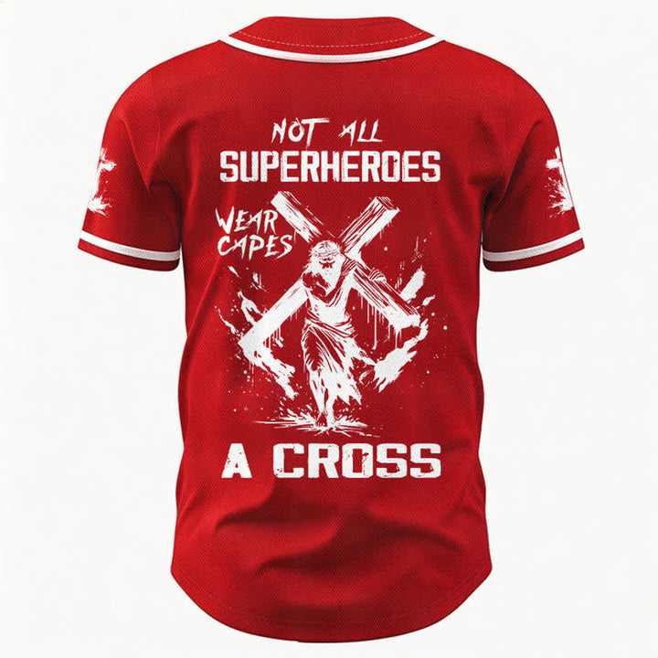 Christianartworkshop Not All Superheroes Wear Capes A Cross Unisex Baseball Jersey - image 15