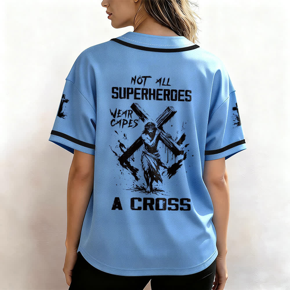 Christianartworkshop Not All Superheroes Wear Capes A Cross Unisex Baseball Jersey - image 31
