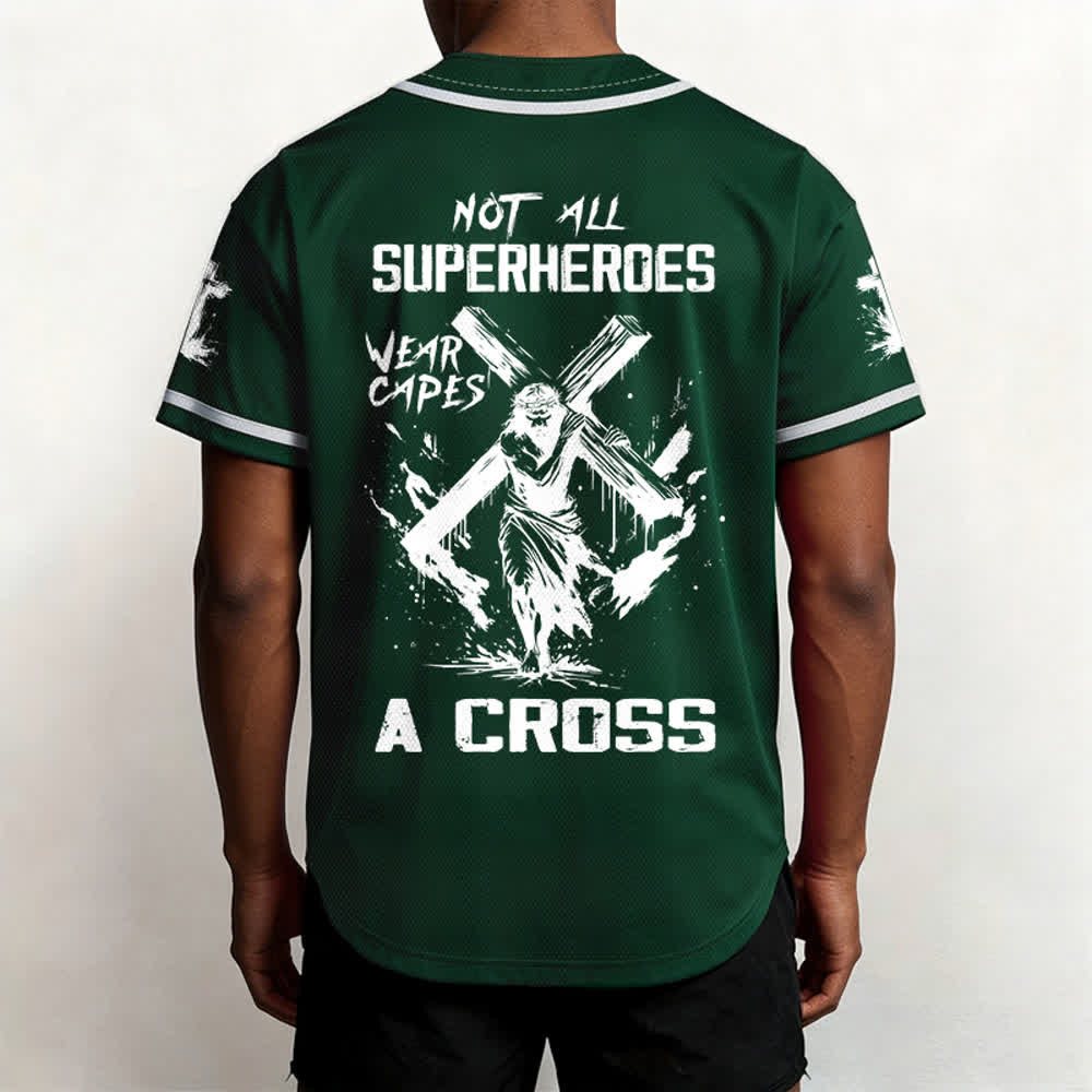 Christianartworkshop Not All Superheroes Wear Capes A Cross Unisex Baseball Jersey - image 47