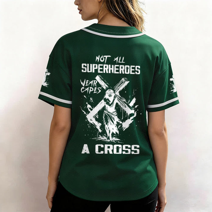 Christianartworkshop Not All Superheroes Wear Capes A Cross Unisex Baseball Jersey - image 46