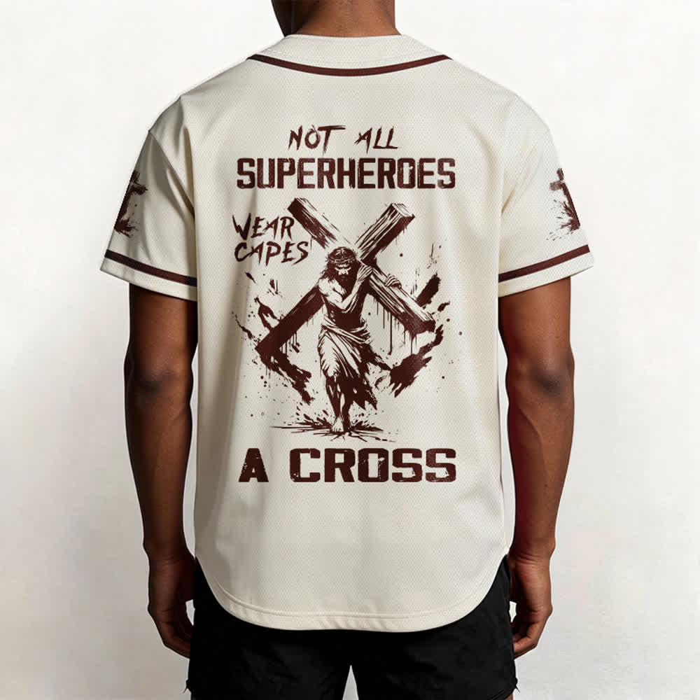 Christianartworkshop Not All Superheroes Wear Capes A Cross Unisex Baseball Jersey - image 54