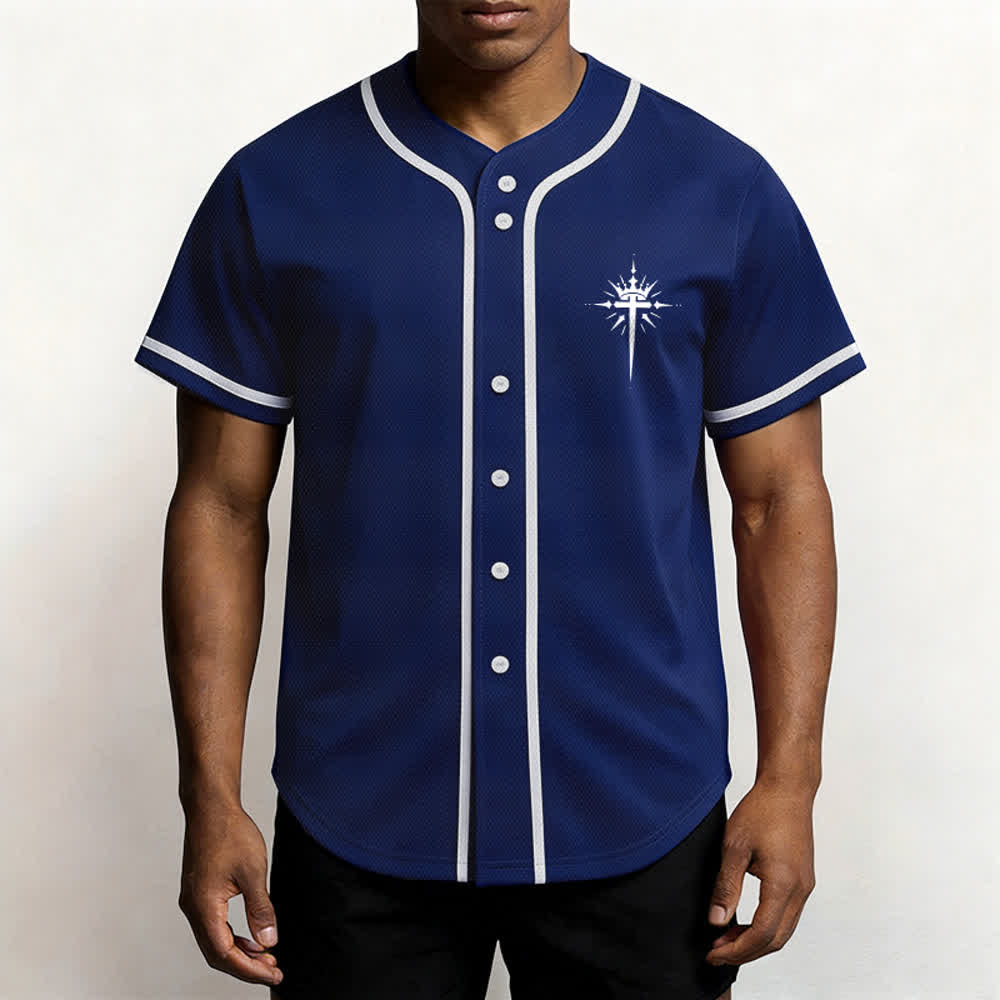 Christianartworkshop Jesus Is King Angel Wings Cross Faith Statement Custom Baseball Jersey - image 13