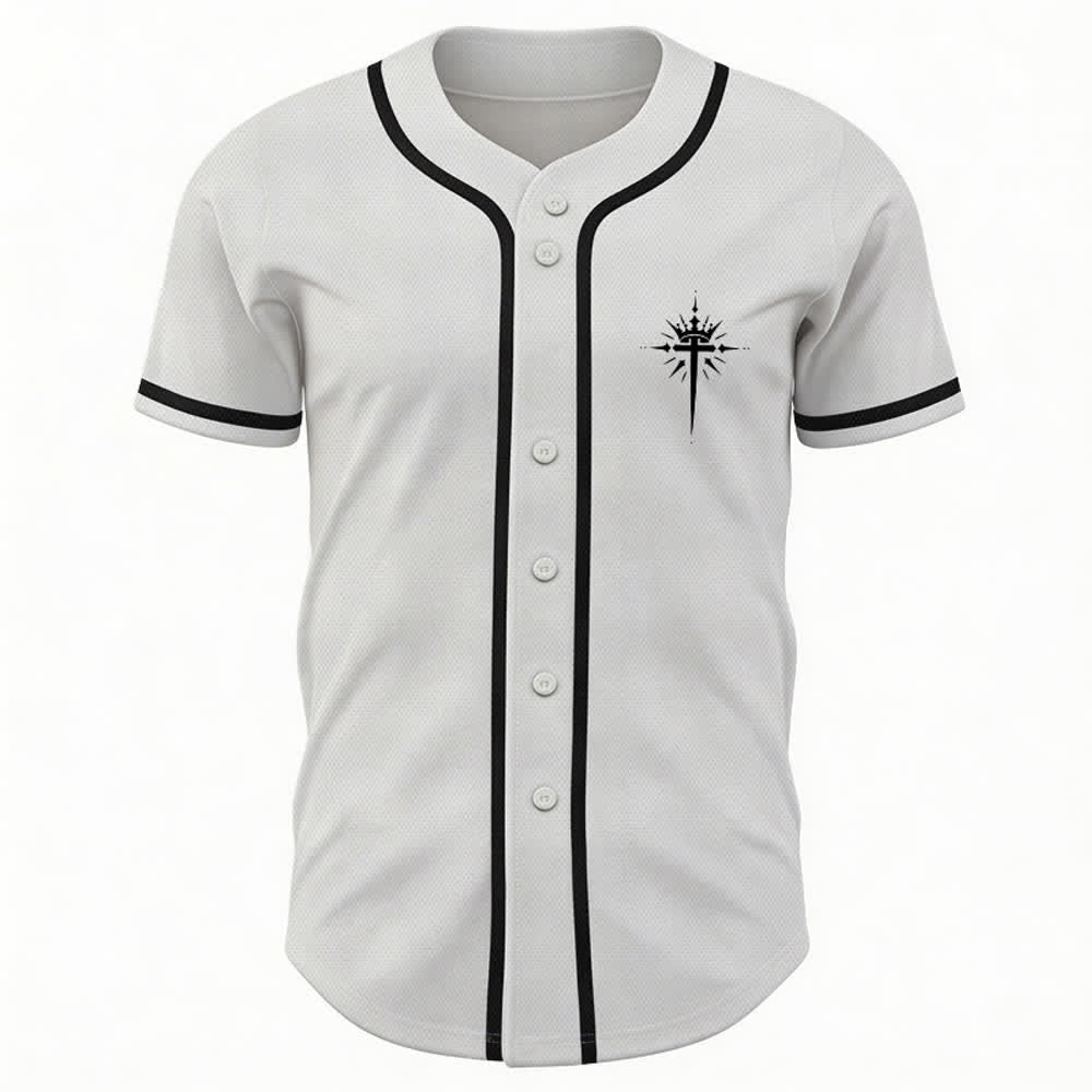 Christianartworkshop Jesus Is King Angel Wings Cross Faith Statement Custom Baseball Jersey - image 23