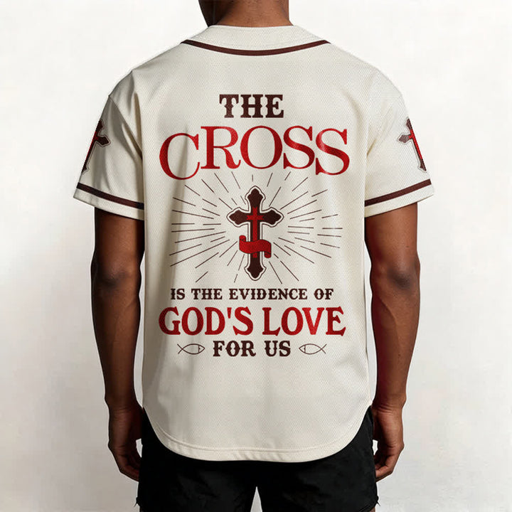 Christianartworkshop The Cross Is The Evidence Of God's Love Unisex Baseball Jersey - image 6