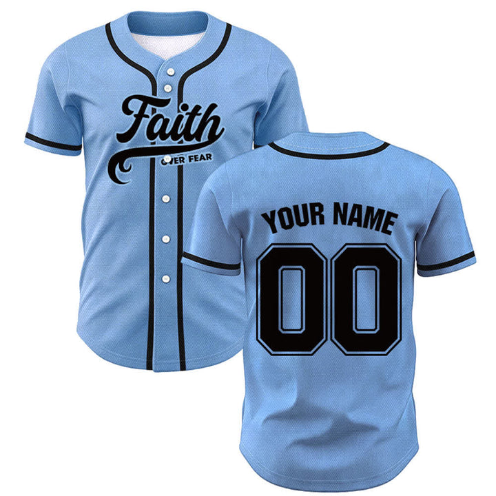 Christianartworkshop Faith Over Fear Custom Name Number Unisex Baseball Jersey - image 41