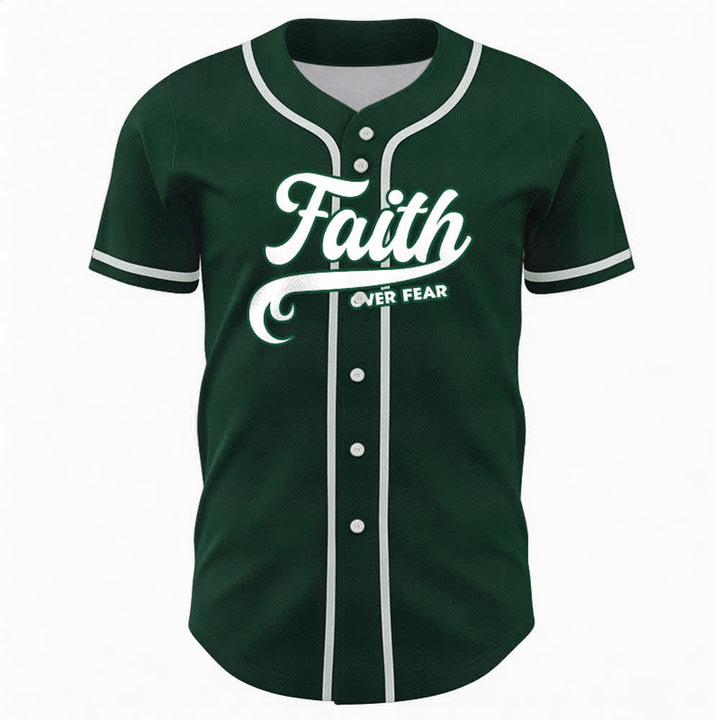 Christianartworkshop Faith Over Fear Custom Name Number Unisex Baseball Jersey - image 50