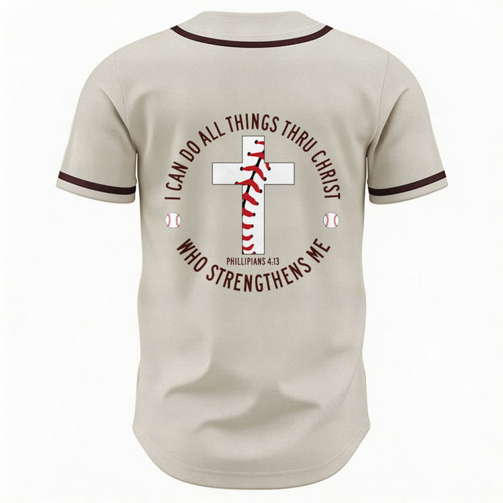 Christianartworkshop Philippians 4:13 I Can Do All Things Unisex Baseball Jersey - image 1