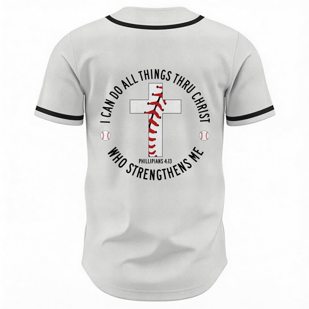 Christianartworkshop Philippians 4:13 I Can Do All Things Unisex Baseball Jersey - image 8