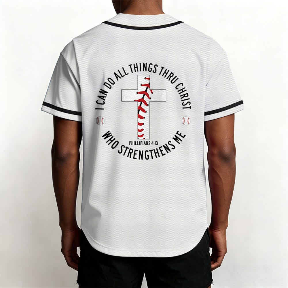Christianartworkshop Philippians 4:13 I Can Do All Things Unisex Baseball Jersey - image 10