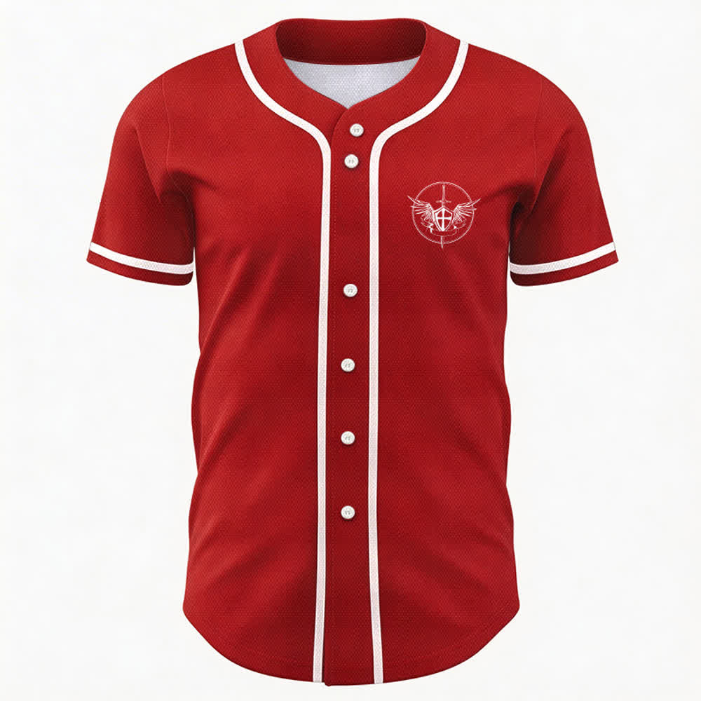 Christianartworkshop St.Michael Archangel Defend Us Unisex Baseball Jersey - image 16