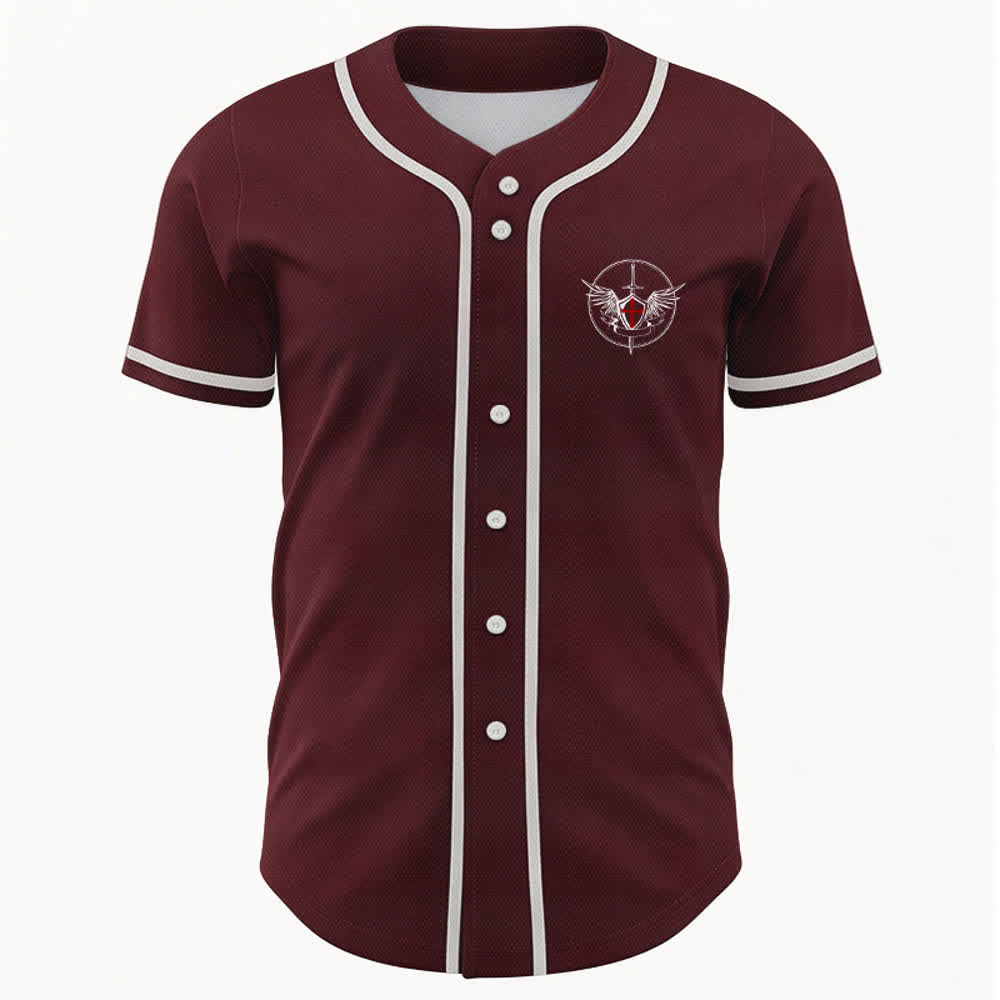 Christianartworkshop St.Michael Archangel Defend Us Unisex Baseball Jersey - image 23