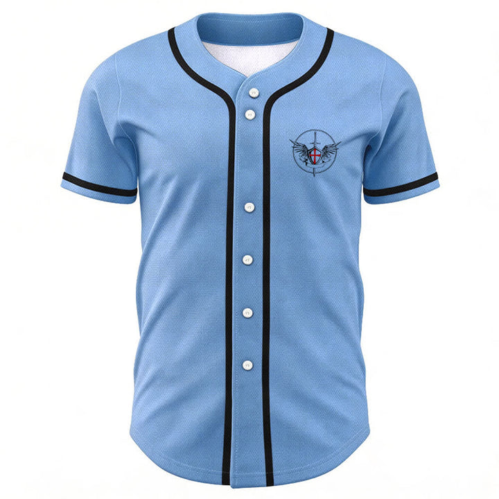 Christianartworkshop St.Michael Archangel Defend Us Unisex Baseball Jersey - image 30