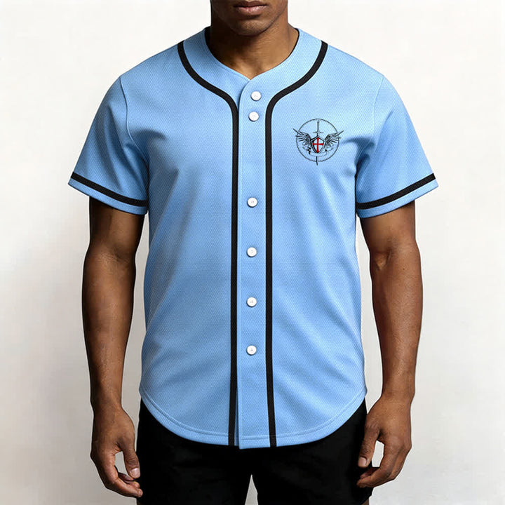 Christianartworkshop St.Michael Archangel Defend Us Unisex Baseball Jersey - image 34