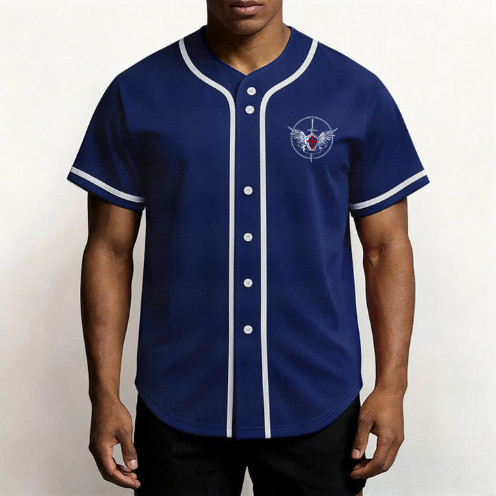 Christianartworkshop St.Michael Archangel Defend Us Unisex Baseball Jersey - image 39