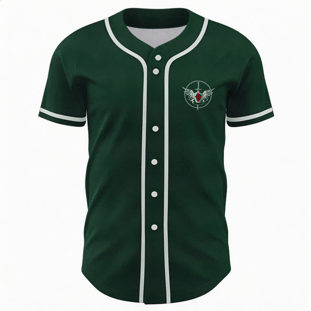 Christianartworkshop St.Michael Archangel Defend Us Unisex Baseball Jersey - image 44