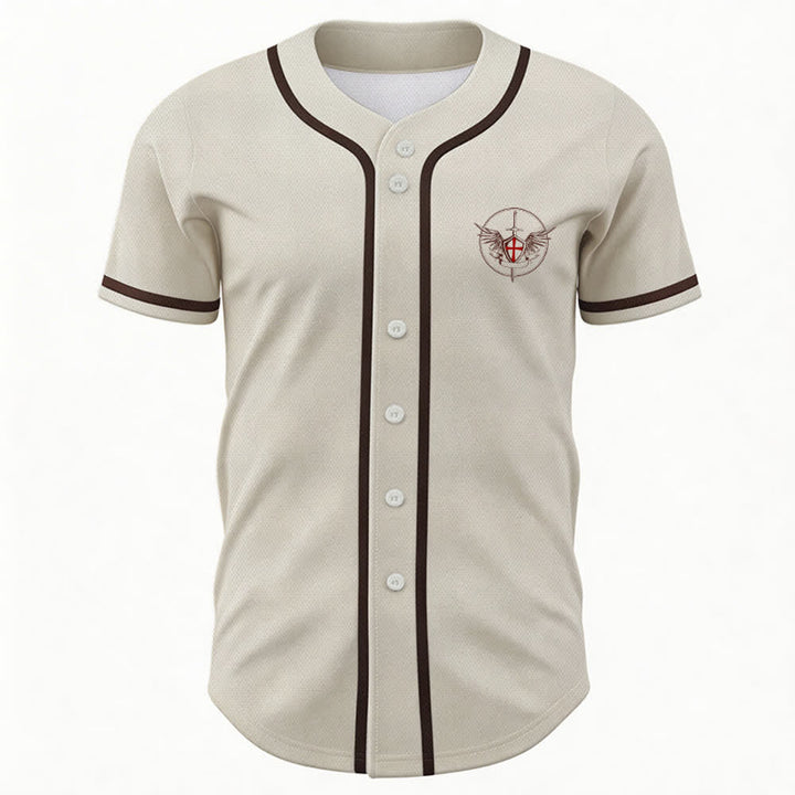 Christianartworkshop St.Michael Archangel Defend Us Unisex Baseball Jersey - image 51