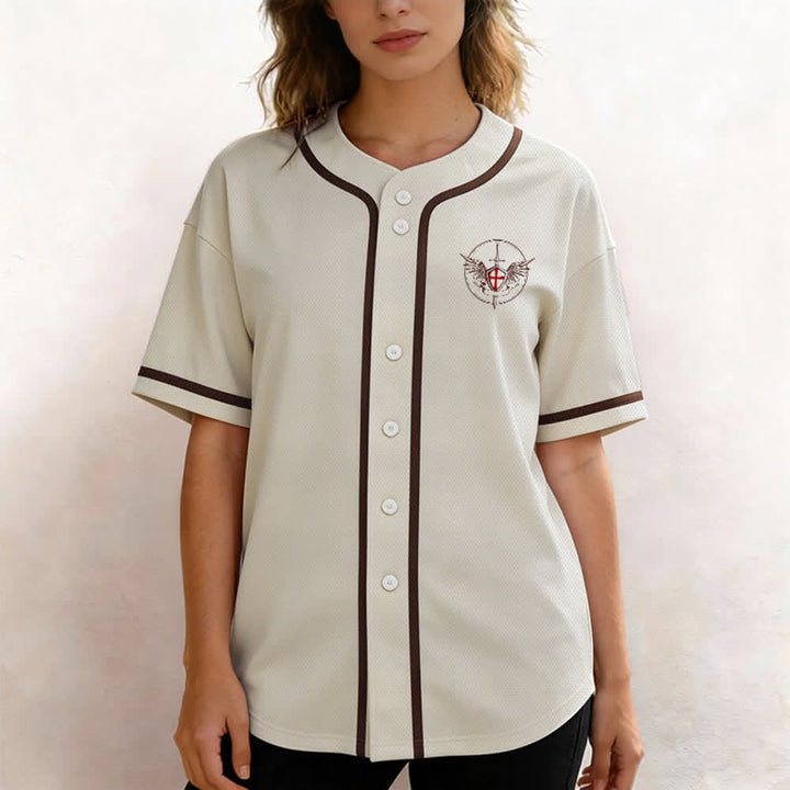 Christianartworkshop St.Michael Archangel Defend Us Unisex Baseball Jersey - image 53
