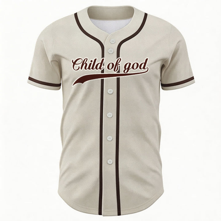 Christianartworkshop Child Of God Custom Name Number Unisex Baseball Jersey - image 2