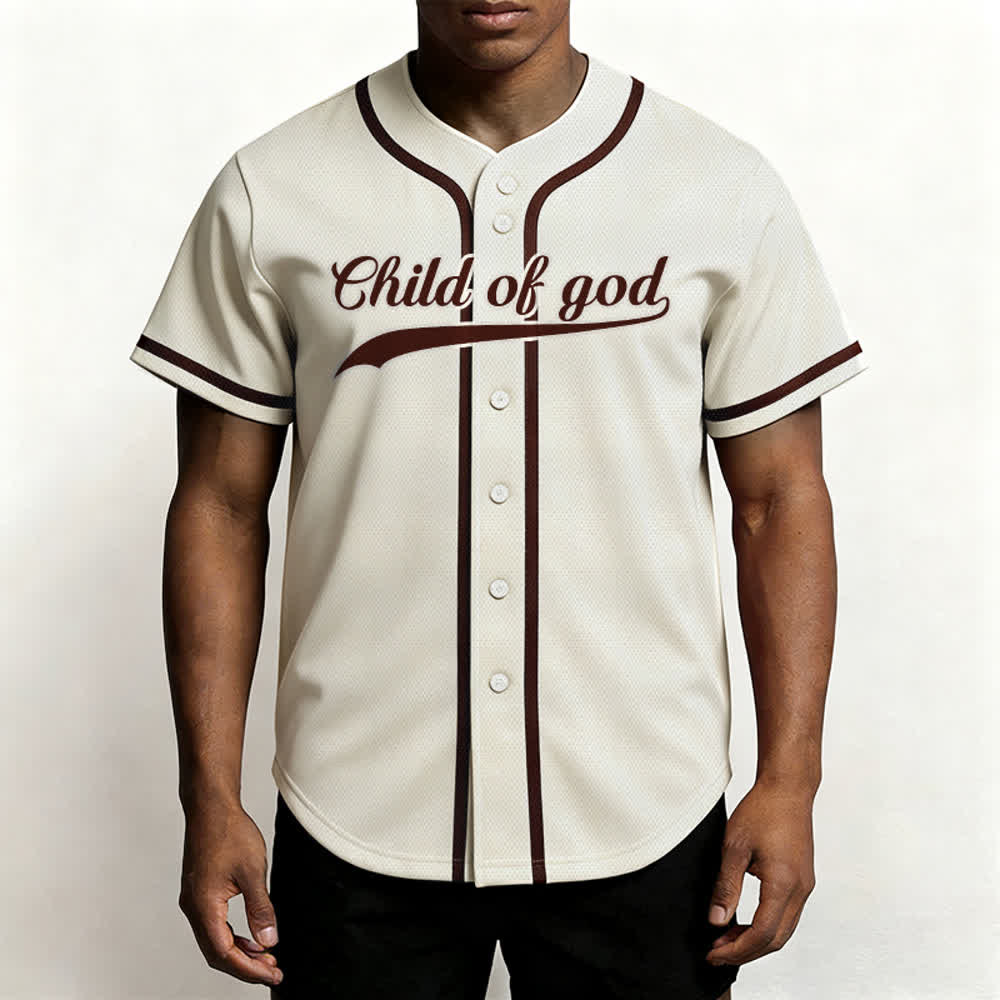 Christianartworkshop Child Of God Custom Name Number Unisex Baseball Jersey - image 4