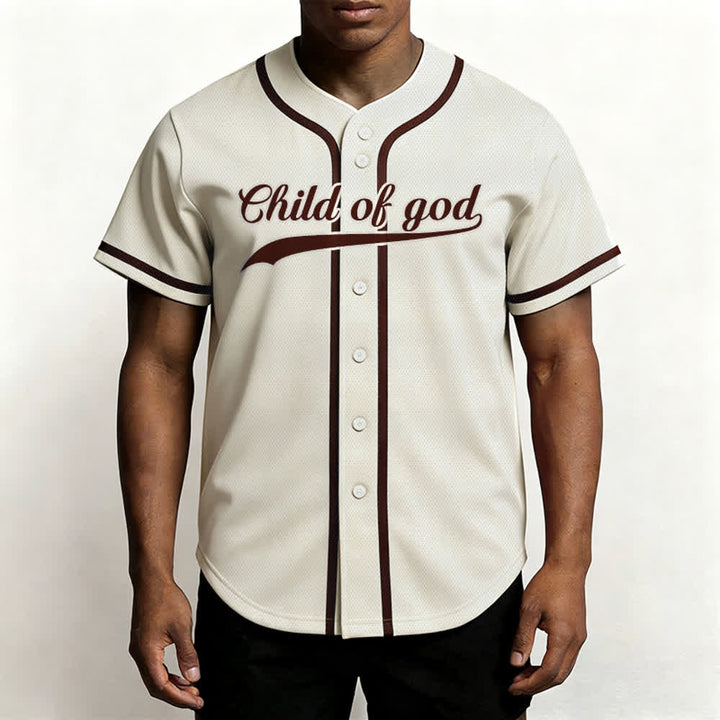 Christianartworkshop Child Of God Custom Name Number Unisex Baseball Jersey - image 4