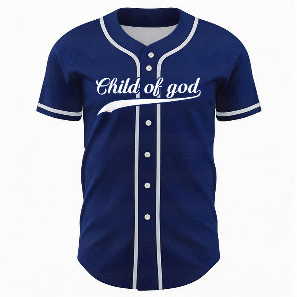 Christianartworkshop Child Of God Custom Name Number Unisex Baseball Jersey - image 10