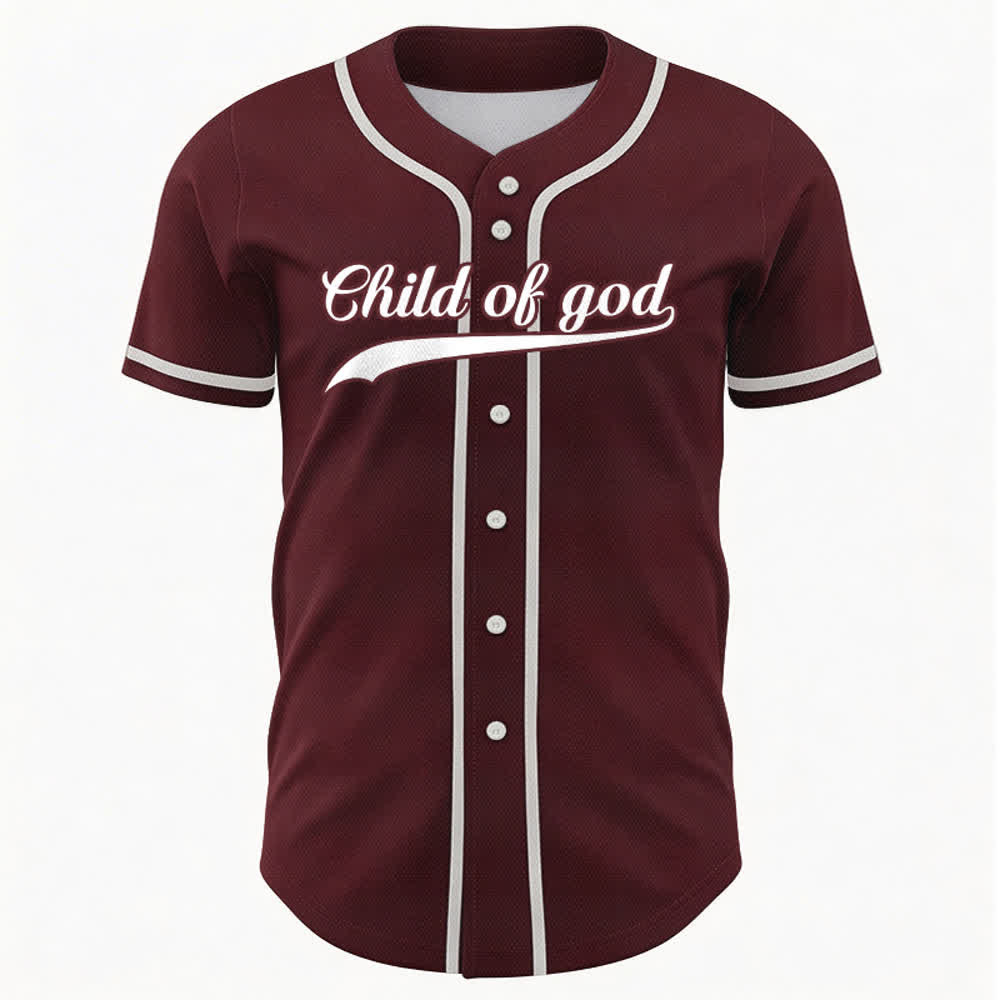 Christianartworkshop Child Of God Custom Name Number Unisex Baseball Jersey - image 42