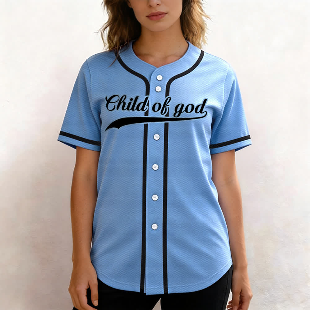 Christianartworkshop Child Of God Custom Name Number Unisex Baseball Jersey - image 52