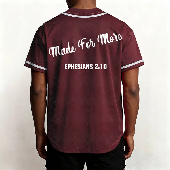Christianartworkshop Made For More Ephesians 2:10 Unisex Baseball Jersey - image 3