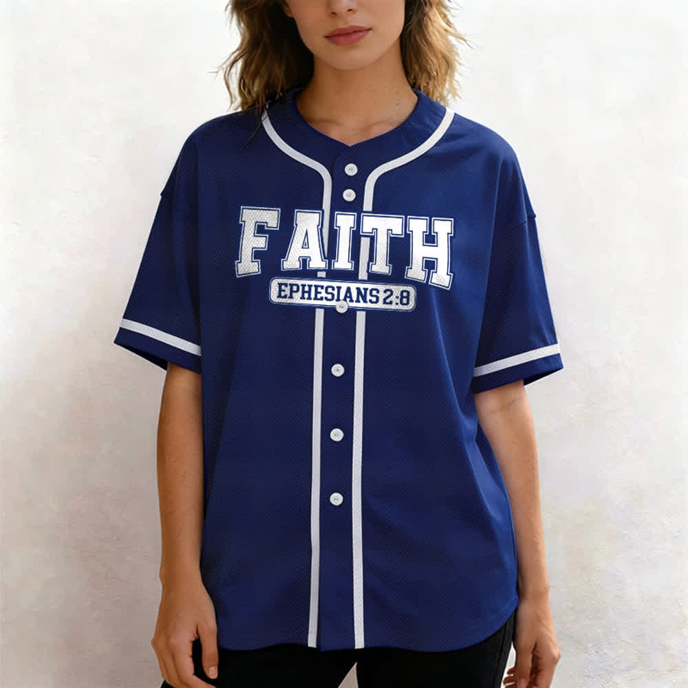 Christianartworkshop Faith Custom Name Number Baseball Jersey - image 4