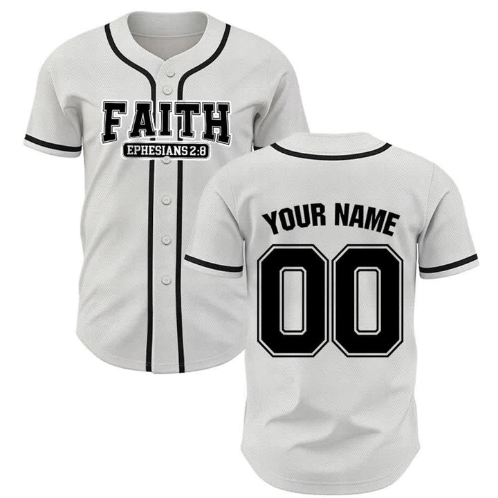 Christianartworkshop Faith Custom Name Number Baseball Jersey - image 17