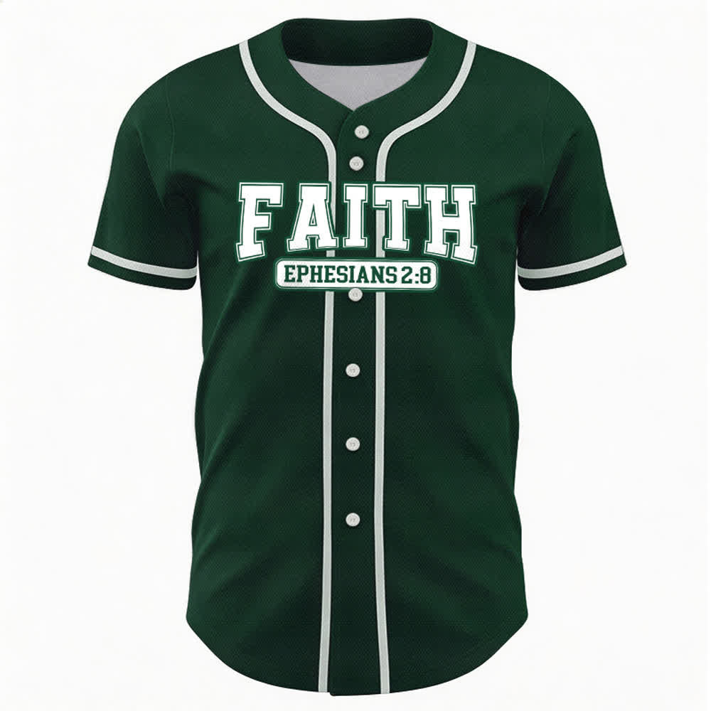 Christianartworkshop Faith Custom Name Number Baseball Jersey - image 58