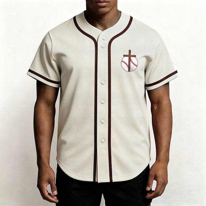 Christianartworkshop Philippians 4:13 Faith Baseball Jersey: Baseball Cross Motto Strength Devotion Athletic Shirt - image 11