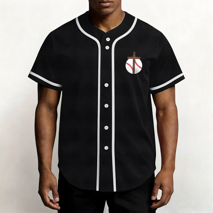 Christianartworkshop Philippians 4:13 Faith Baseball Jersey: Baseball Cross Motto Strength Devotion Athletic Shirt - image 25